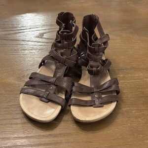 UGG Dark Brown Strappy Sandals